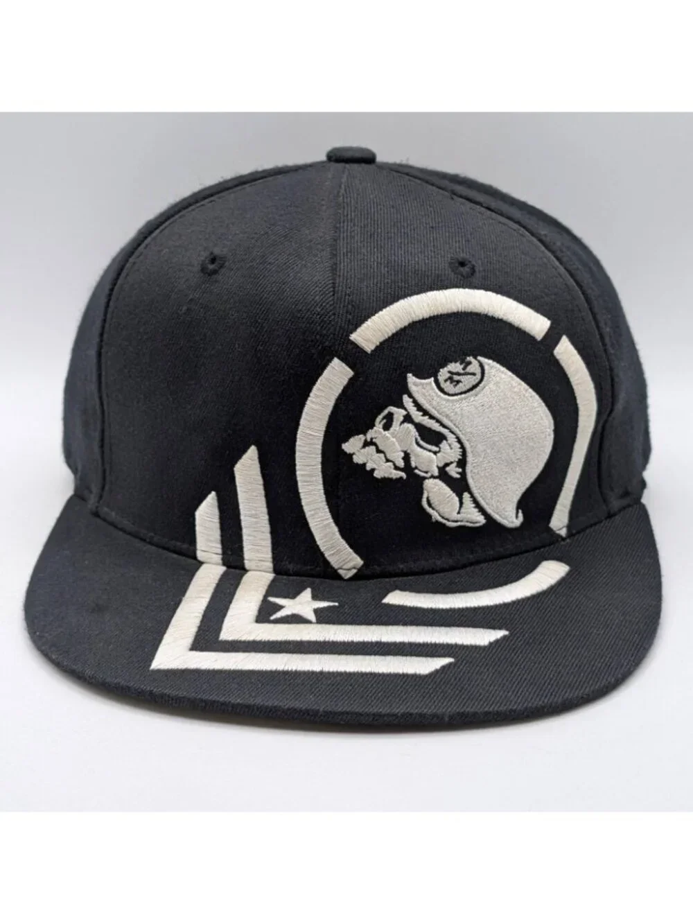 Metal Mulisha Hat Adult Flexfit L/XL Black White Cap Skull Motocross Retro Y2K